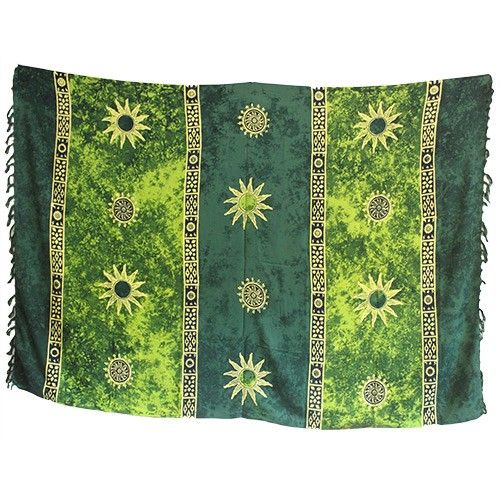 Bali Celtic Sarongs - Sun Symbols (4 Assorted Colours)