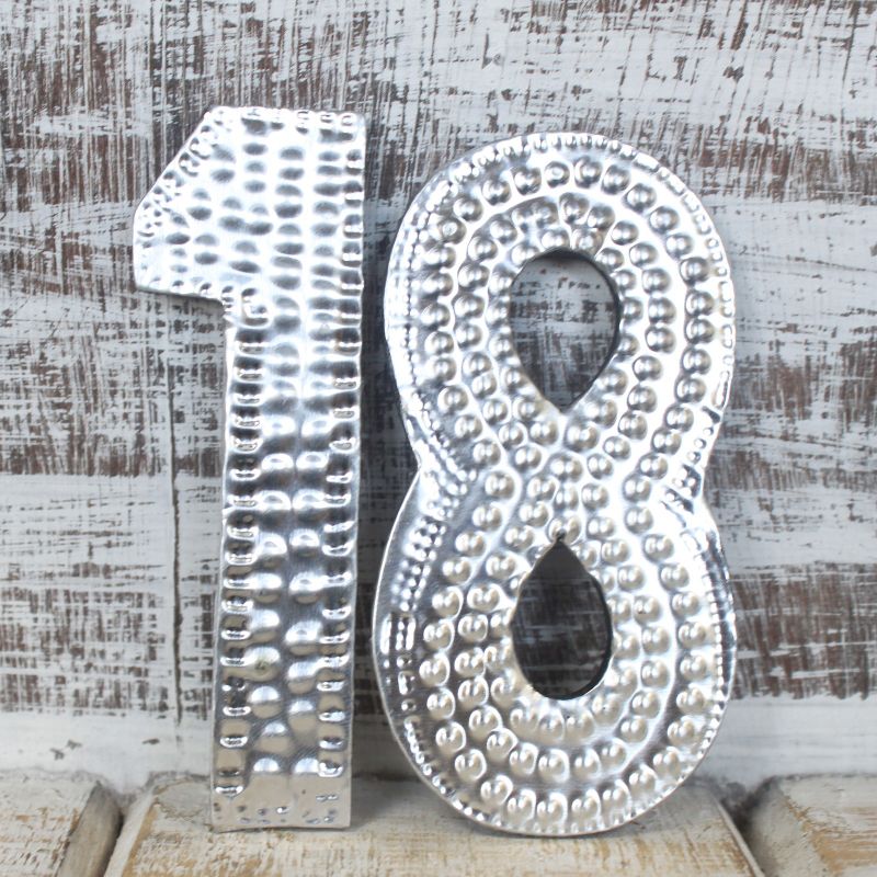 Sm Arty Aluminum Letters - 1 Through 0