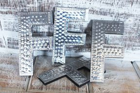 Sm Arty Aluminum Letters - F
