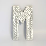 Sm Arty Aluminum Letters - M