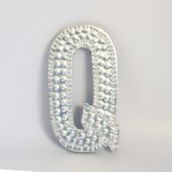 Sm Arty Aluminum Letters - Q
