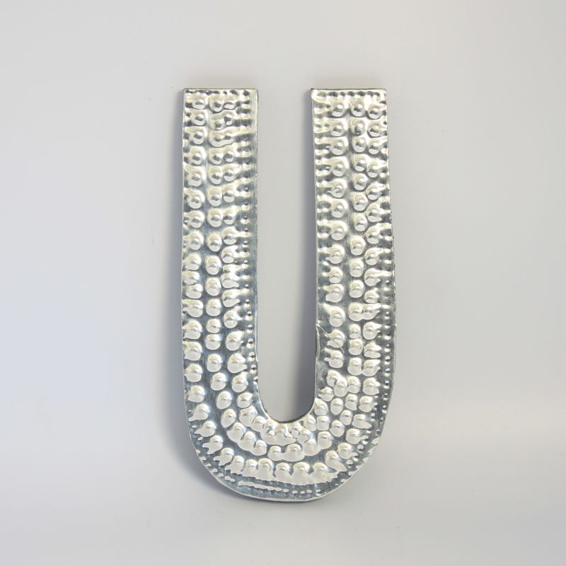 Sm Arty Aluminum Letters - U