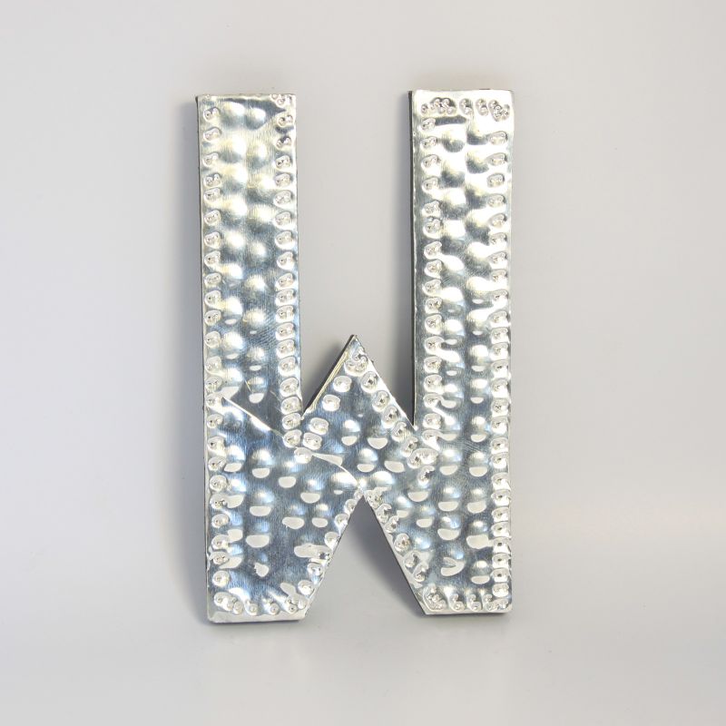 Sm Arty Aluminum Letters - W