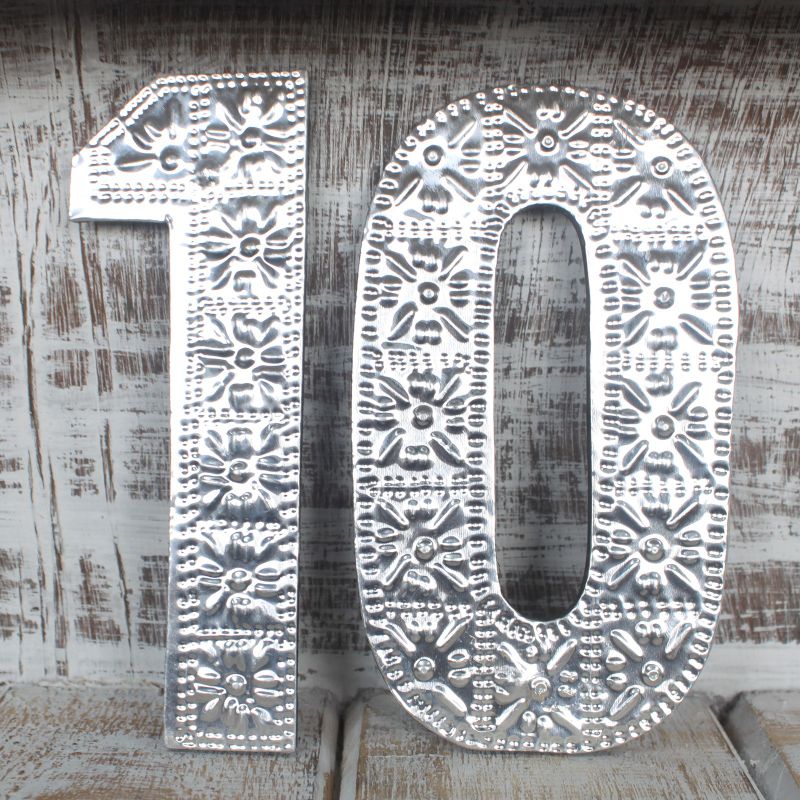 Lrg Arty Aluminum Letters - 1 Through 0