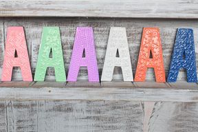 Letter "A" - Assorted Colours - 15cm