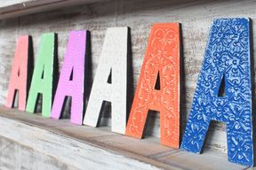Letter "A" - Assorted Colours - 15cm