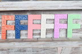 Letter "F" - Assorted Colours - 15cm
