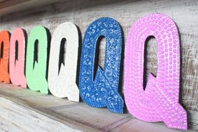 Letter "Q" - Assorted Colours - 15cm