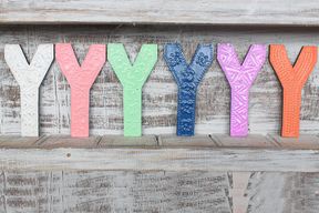 Letter "Y" - Assorted Colours - 15cm