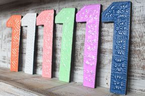 Number "1" - Assorted Colours - 15cm