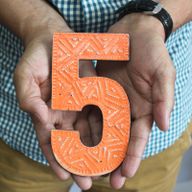 Number "1" - Assorted Colours - 15cm