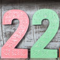 Number "2" - Assorted Colours - 15cm