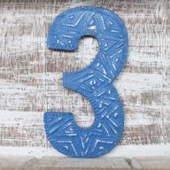Number "3" - Assorted Colours - 15cm