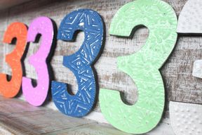Number "3" - Assorted Colours - 15cm