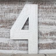 Number "4" - Assorted Colours - 15cm