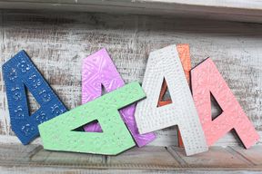 Number "4" - Assorted Colours - 15cm