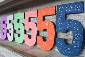 Number "5" - Assorted Colours - 15cm