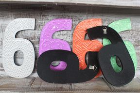 Number "6" - Assorted Colours - 15cm