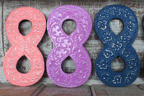 Number "8" - Assorted Colours - 15cm