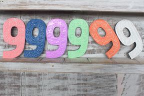 Number "9" - Assorted Colours - 15cm