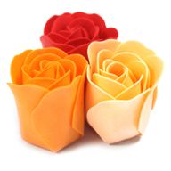 Set of 9 Soap Flower Box - Peach Roses