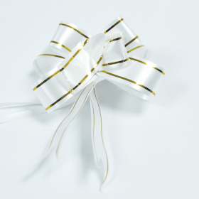 20x Mini Pull Bows - White (packs of 10)