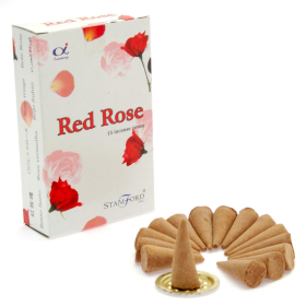 12x Stamford Red Rose Incense Cones