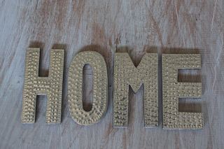 4x Sm Arty Aluminum Letters - HOME