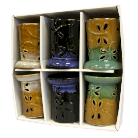 6x Classic Rustic Oil Burner - Dragonfly (assorted)