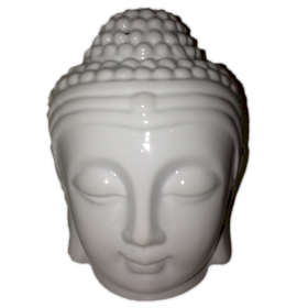 4x Buddha Head Oil Burner - White
