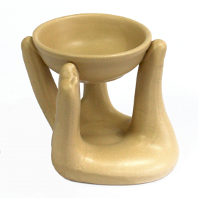 4x Open Hands Oil Burner - Tan