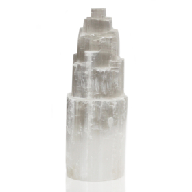 Natural Selenite Tower Lamp - 25 cm (UK)