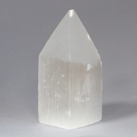 Selenite Pencil Point Tower - 10 cm