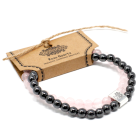 3x Magnetic Gemstone Bracelet - Rose Quartz
