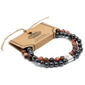 3x Magnetic Gemstone Bracelet - Leopard Skin