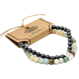 3x Magnetic Gemstone Bracelet - Amazonite