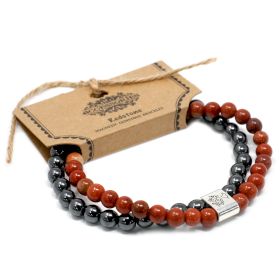 3x Magnetic Gemstone Bracelet - Red Stone