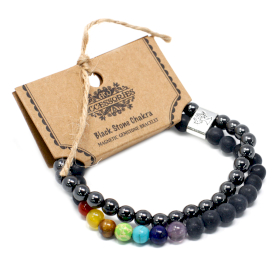 3x Magnetic Gemstone Bracelet - Black Chakra