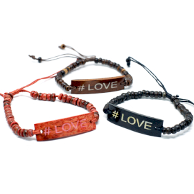 6x Coco Slogan Bangles - #Love