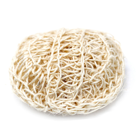 6x Sisal Sponge and Scrub - Soft Round Exfoliating Cushion