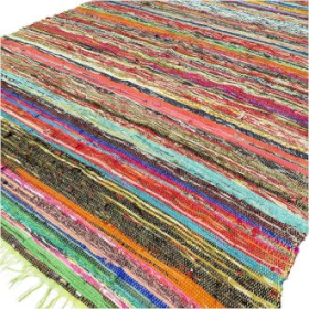 151 x 90cm Luxury Rag Rug - Green