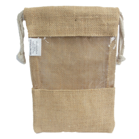 6x Jute Window Bag 25x16cm