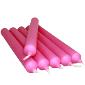 100x Fushcia Dinner Candle