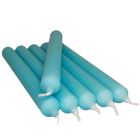 100x Turquoise Dinner Candle