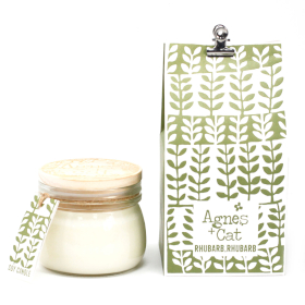 180ml Gift Boxed Soy Wax Kilner Jar Candle - Rhubarb Rhubarb