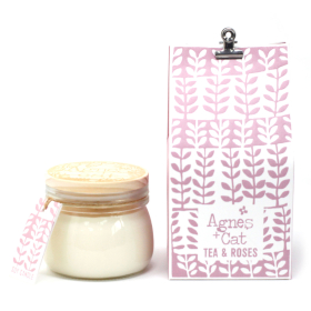 180g Gift Boxed Soy Wax Kilner Jar Candle - Tea and Roses