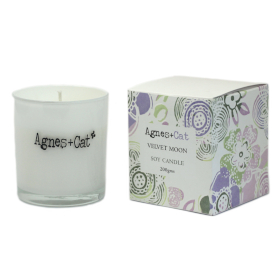 200g Gift Boxed Soy Wax Votive Candle - Velvet Moon