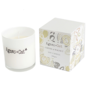 200g Gift Boxed Soy Wax Votive Candle - Coffee and Walnut