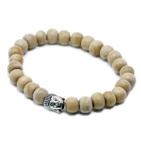 12x Fragrant Sandal Beads & Buddha Bangle
