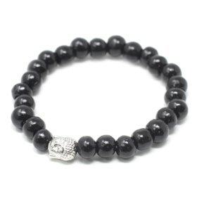 12x Darkwood Beads & Buddha Bangle